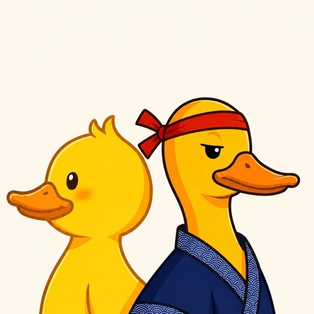 Duckie y el pato samurái de Cuak Sushi Lab